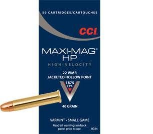 22 WMag. CCI HP Maxi Mag. 40gr.JHP