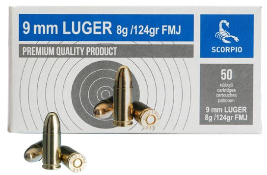 9mm Para STV Scorpio FMJ 124grs