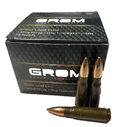 7.62x39 Grom FMJ 124gr Steel