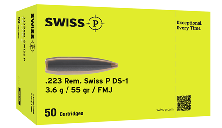 223 Rem Swiss P DS-1 FMJ 55gr.3.6