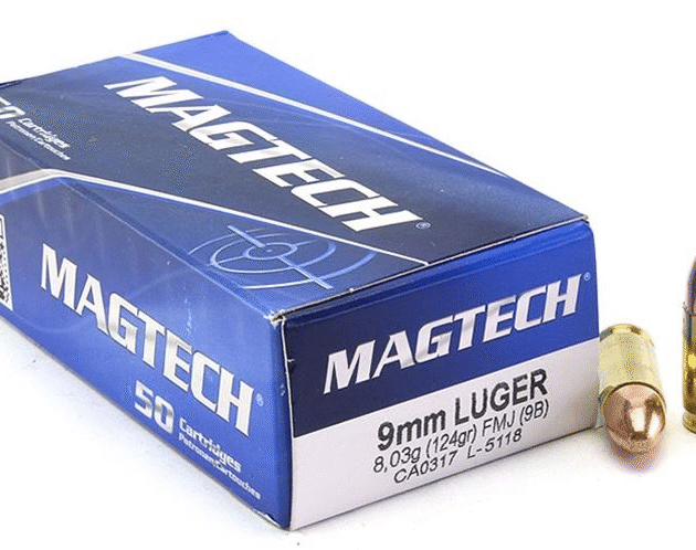 9mm MagTech FMJ 124gr. 50RD