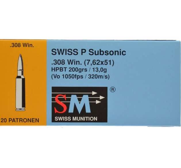 308 Win. SWISS P Sub. 200gr.HPBT